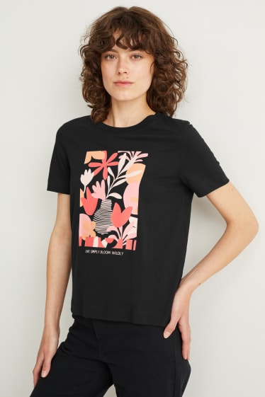 Femmes - T-shirt - noir