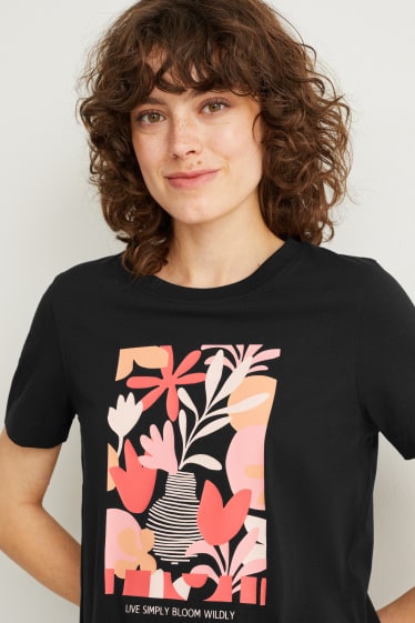 Femmes - T-shirt - noir