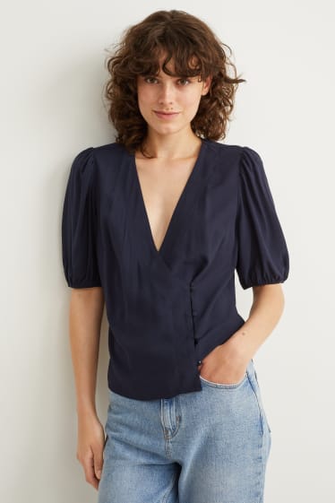 Damen - Bluse - dunkelblau