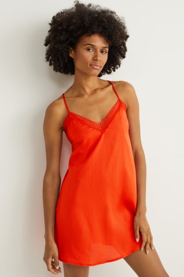 Femmes - Chemise de nuit - orange foncé