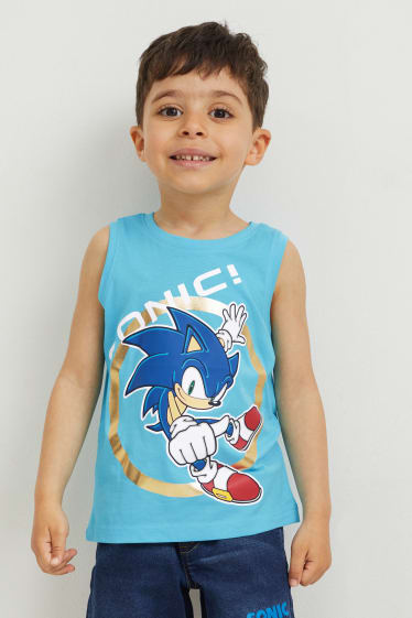 Kinderen - Sonic - tanktop - lichtblauw