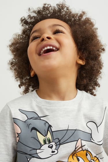 Children - Tom and Jerry - short sleeve T-shirt - light gray-melange