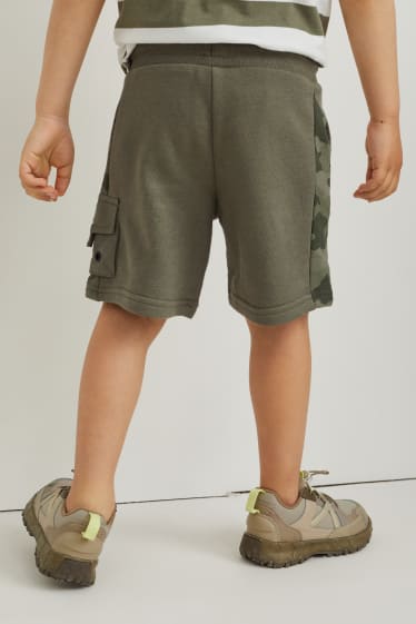 Children Boys - Cargo sweat shorts - dark green