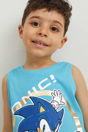 Niños - Sonic - camiseta sin mangas - azul claro