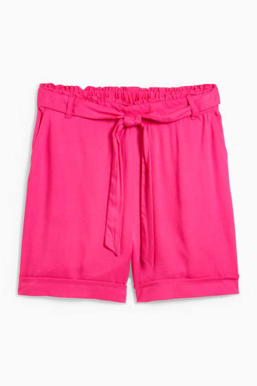 Women - Shorts - high waist - pink