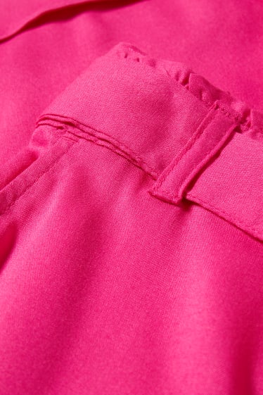 Donna - Shorts - vita alta - fucsia