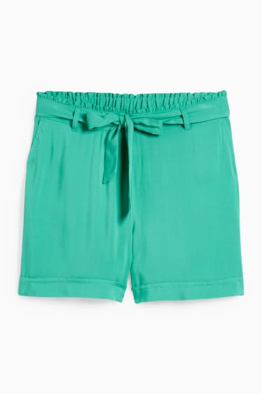 Damen - Shorts - High Waist - hellgrün