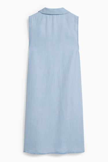 Donna - Vestito di lyocell - azzurro