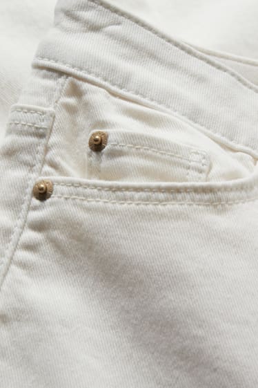 Dames - Flared jeans - high waist - licht beige