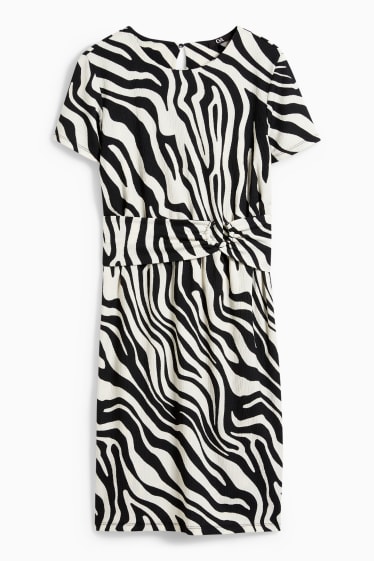 Femmes - Robe fit & flare - à motif - noir / blanc