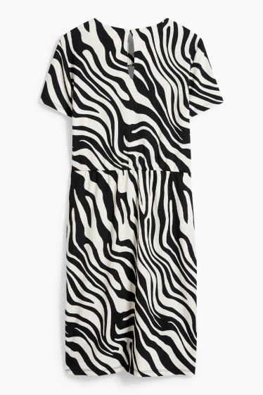 Femmes - Robe fit & flare - à motif - noir / blanc