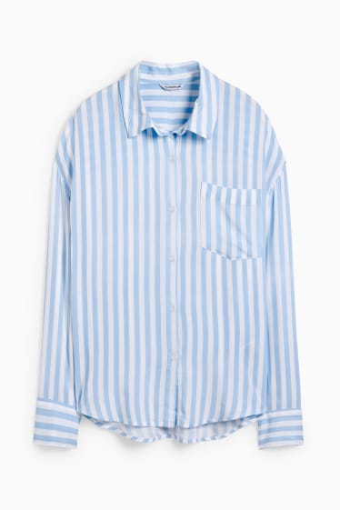 Donna - CLOCKHOUSE - blusa - a righe - bianco / azzurro