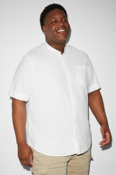 Herren - Hemd - Regular Fit - Stehkragen - weiß