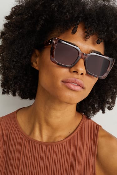 Damen - Sonnenbrille - braun