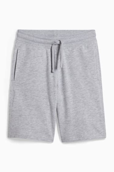 Bambini - Shorts di felpa - grigio chiaro melange