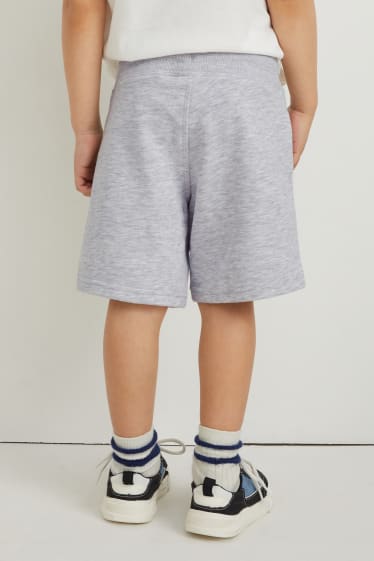 Bambini - Shorts di felpa - grigio chiaro melange