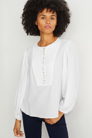 Mujer - Blusa - blanco roto