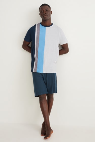 Herren - Shorty-Pyjama - dunkelblau
