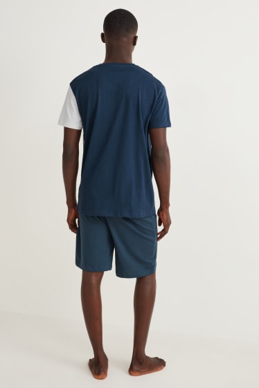 Herren - Shorty-Pyjama - dunkelblau