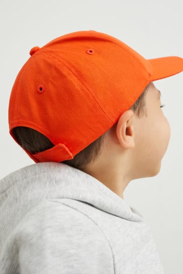 Children - Dinosaur - baseball cap - orange