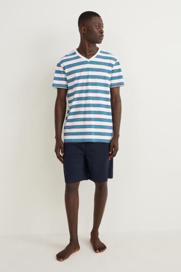 Herren - Shorty-Pyjama - hellgrau-melange