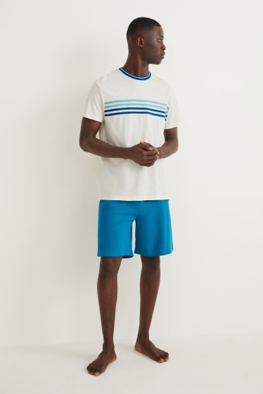 Herren - Shorty-Pyjama - cremeweiss