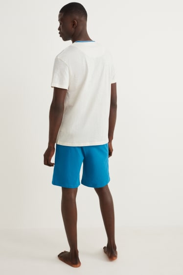 Herren - Shorty-Pyjama - cremeweiss