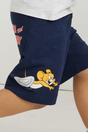 Kinderen: jongens - Tom & Jerry - sweatshort - donkerblauw