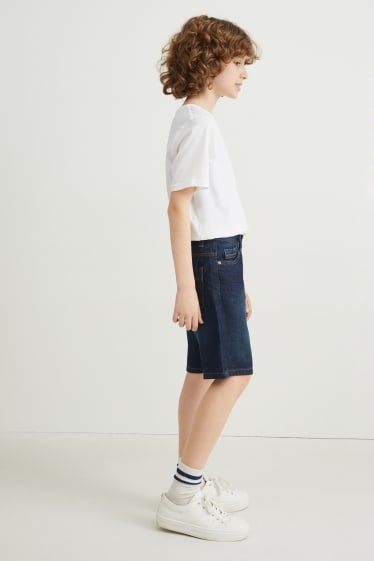 Children - Denim shorts - denim-dark blue