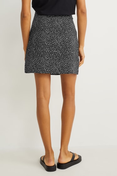 Mujer - Minifalda - estampada - negro