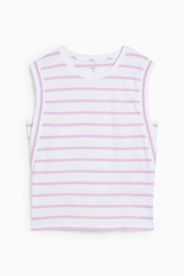 Dames - Top - gestreept - wit