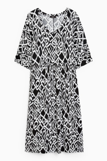 Femmes - Robe - à motif - blanc / noir