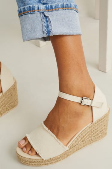 Damen - Espadrilles - hellbeige