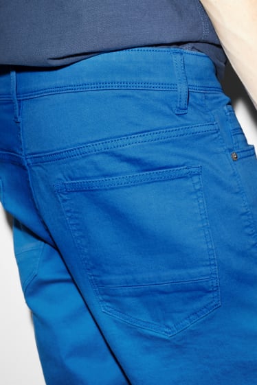 Pánské - Džínové šortky - LYCRA® - modrá