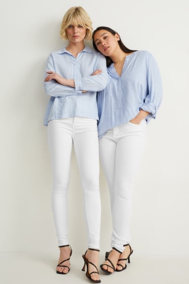 Women - Jegging jeans - high waist - LYCRA® - white