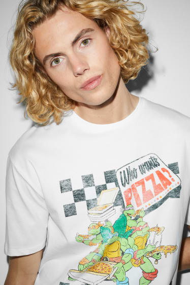 Herren - T-Shirt - Teenage Mutant Ninja Turtles - weiss