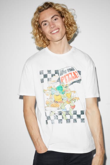 Herren - T-Shirt - Teenage Mutant Ninja Turtles - weiss