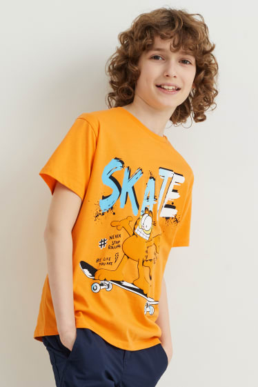 Kinder Jungen - Garfield - Kurzarmshirt - orange