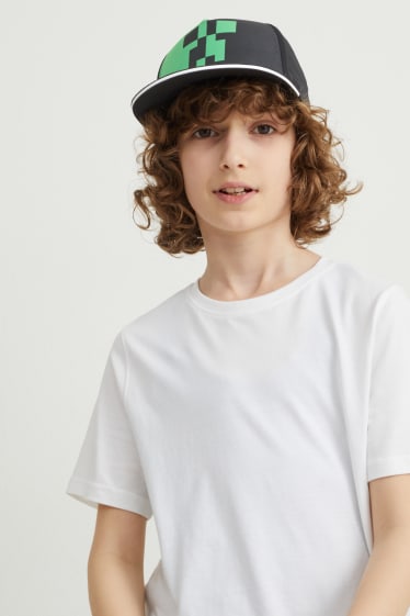 Enfants garçons - Minecraft - casquette de baseball - noir