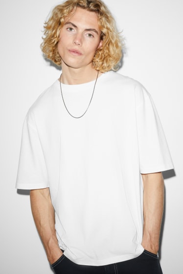 Herren - Oversized-T-Shirt - weiß
