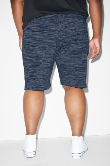 Hommes - Shorts en molleton - bleu foncé-chiné