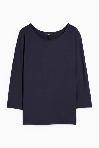 Dames - Longsleeve - donkerblauw