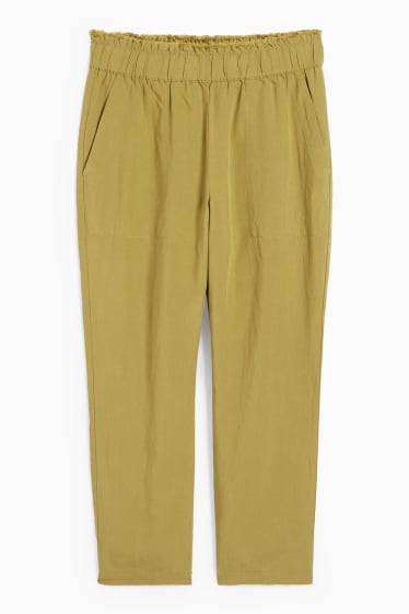 Dona - Pantalons de tela - high waist - tapered fit - verd