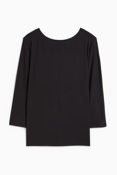 Damen - Langarmshirt - schwarz