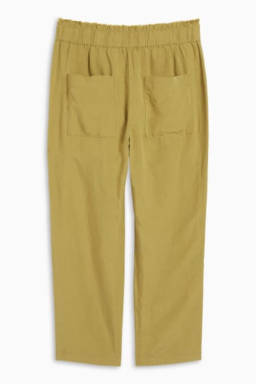 Donna - Pantaloni di stoffa - vita alta - tapered fit - verde