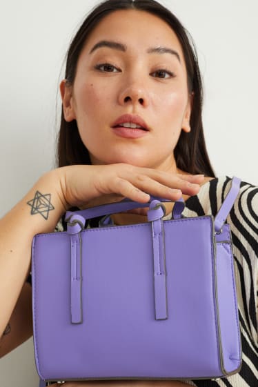Femmes - Sac - synthétique - bleu clair-chiné
