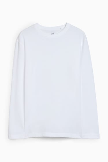 Kinderen: jongens - Longsleeve - genderneutraal - wit
