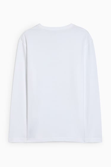Kinderen: jongens - Longsleeve - genderneutraal - wit