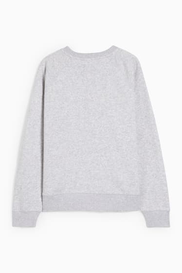 Damen - Basic-Sweatshirt - hellgrau-melange