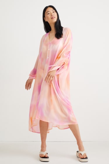 Damen - Kimono - gemustert - rosa